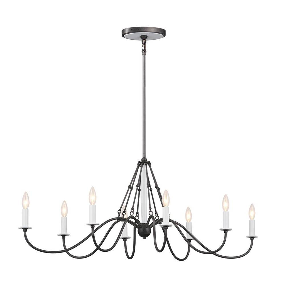 Kichler Lighting 52457AVI Anvil Iron Oval Chandelier 8lt Image 1
