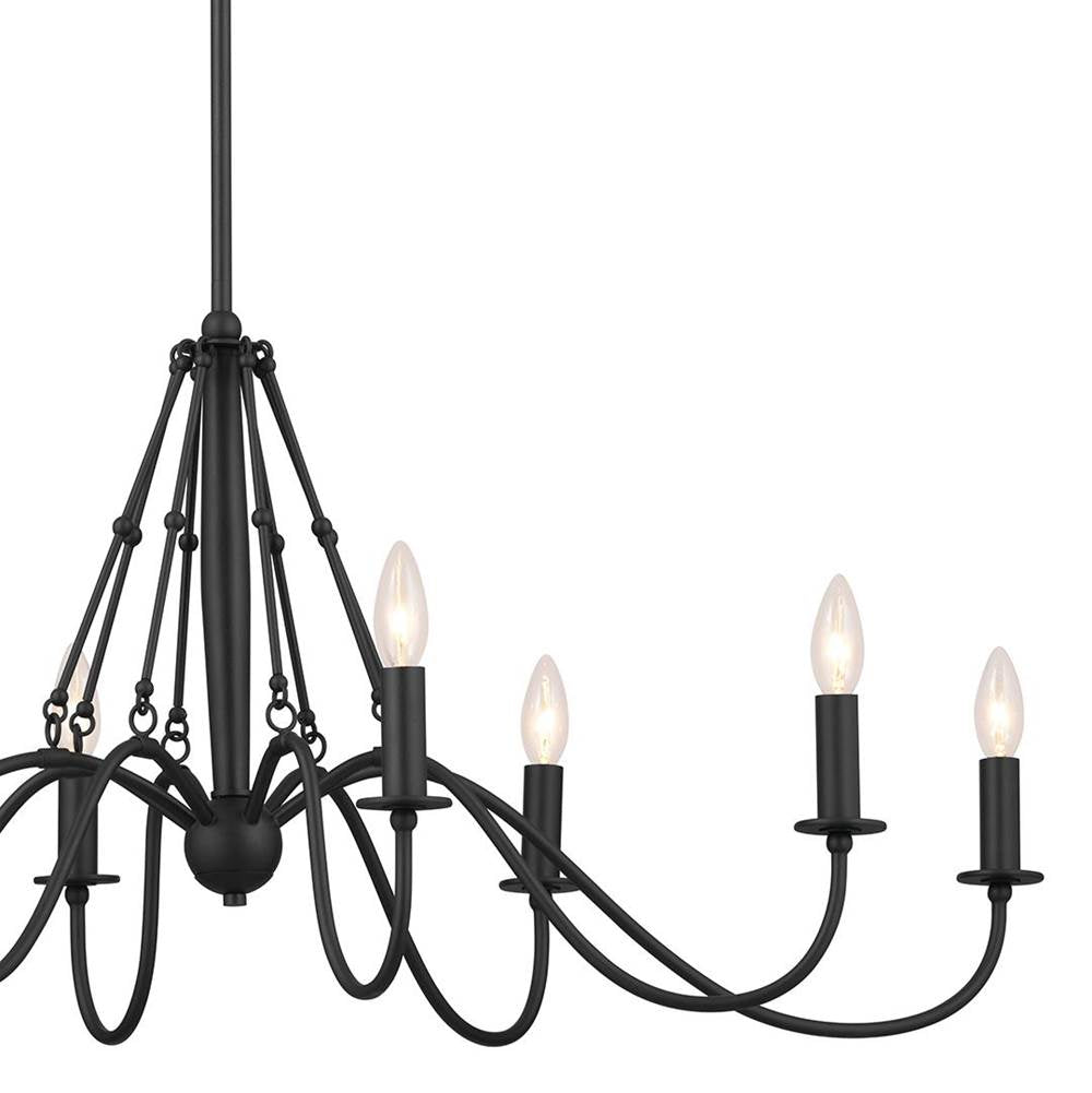 Kichler Lighting 52457BKT Textured Black Oval Chandelier 8lt Image 4