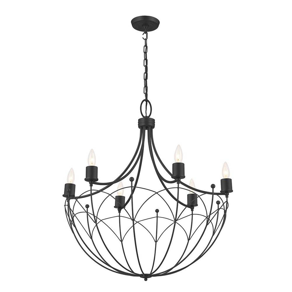 Kichler Lighting 52462BKT Textured Black Chandelier 6lt Image 1