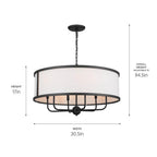 Kichler Lighting 52466BKT Textured Black Chandelier 6lt Image 2