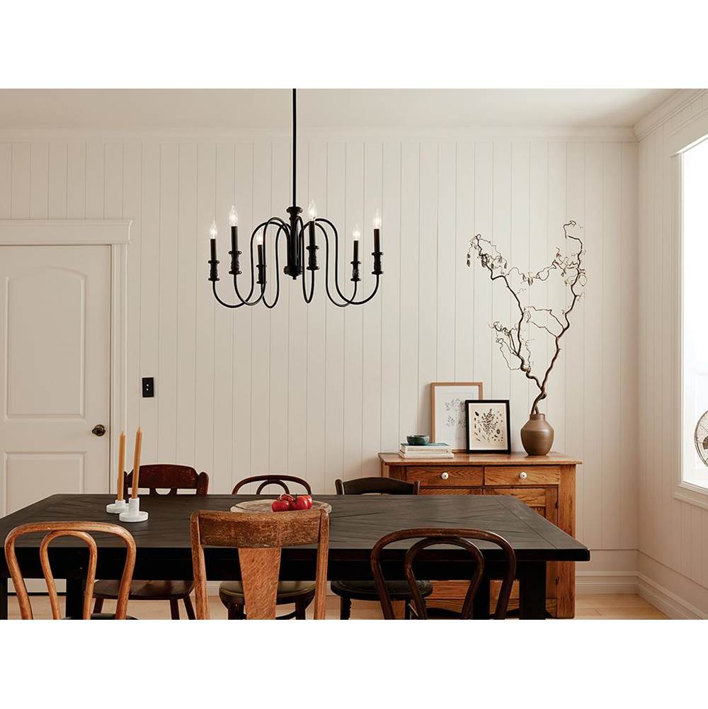 Kichler Lighting 52470BK Black Chandelier 6lt Image 2