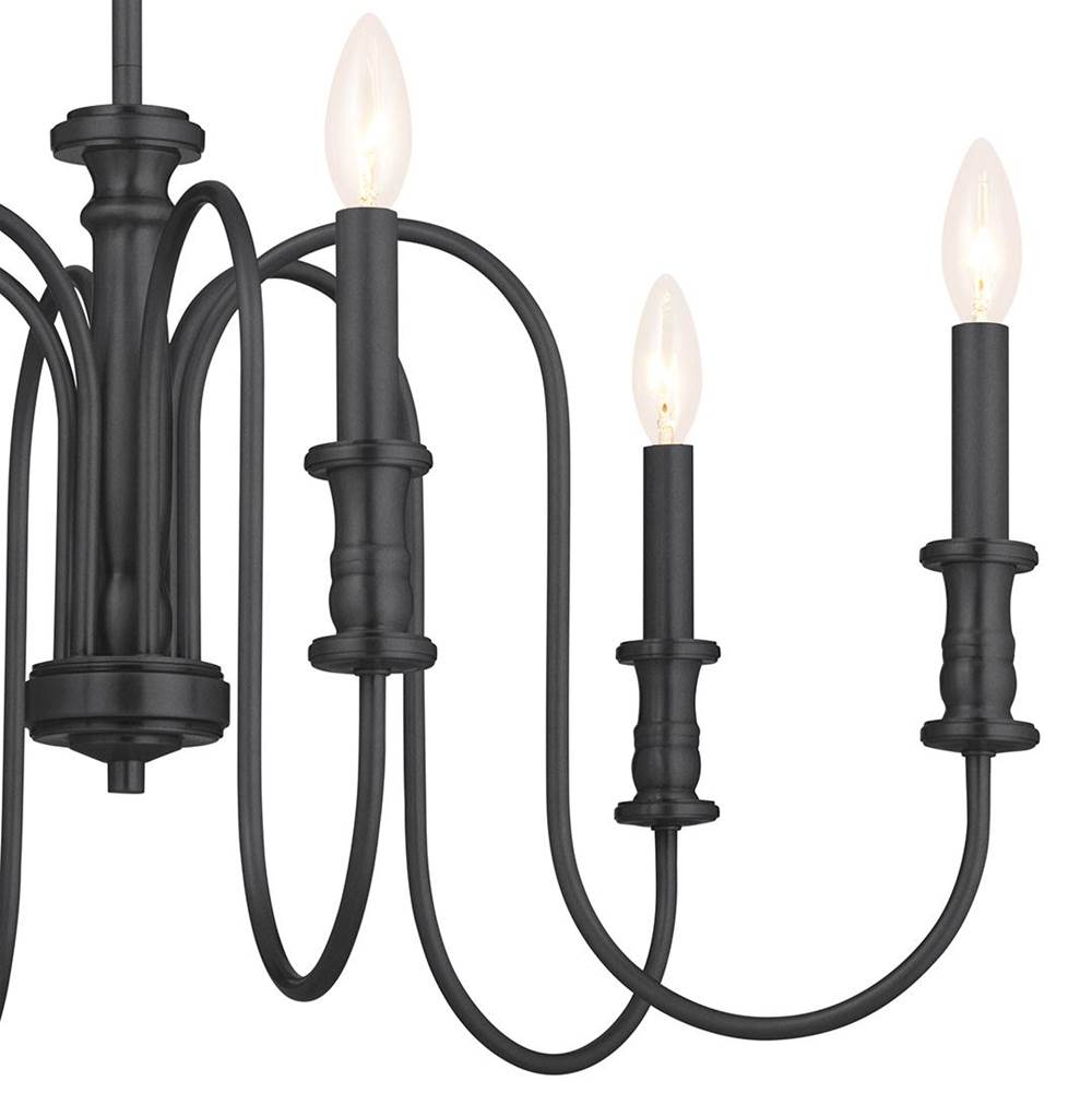 Kichler Lighting 52470BK Black Chandelier 6lt Image 5