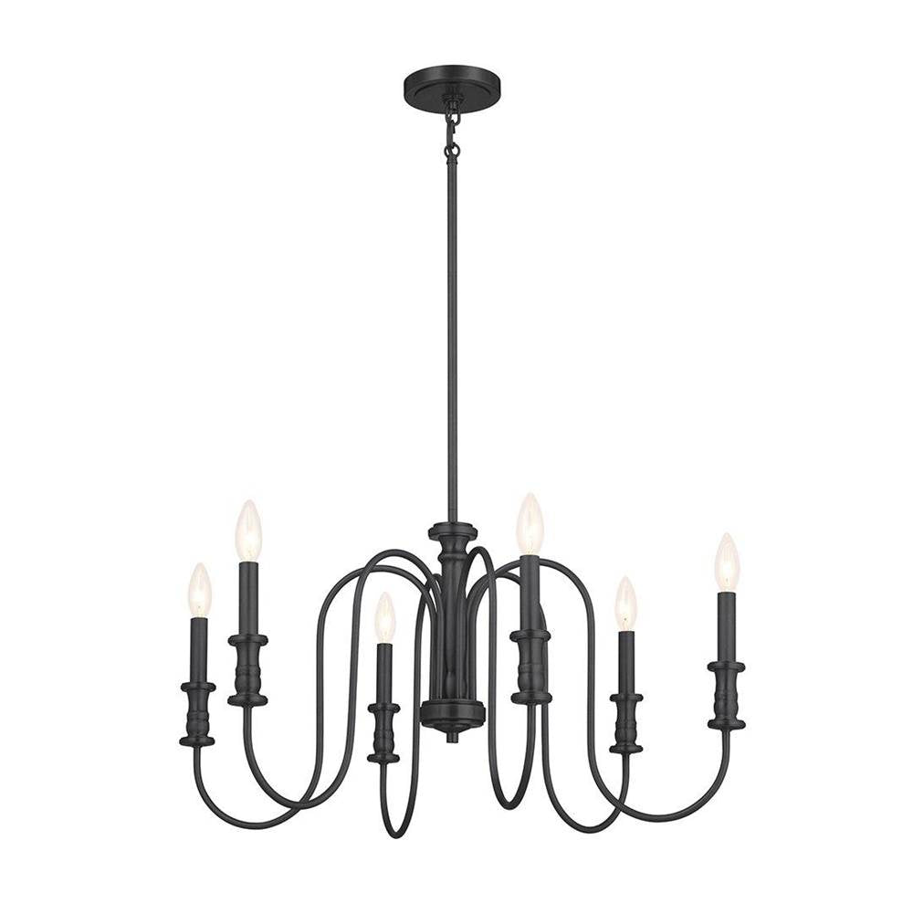 Kichler Lighting 52470BK Black Chandelier 6lt Image 1