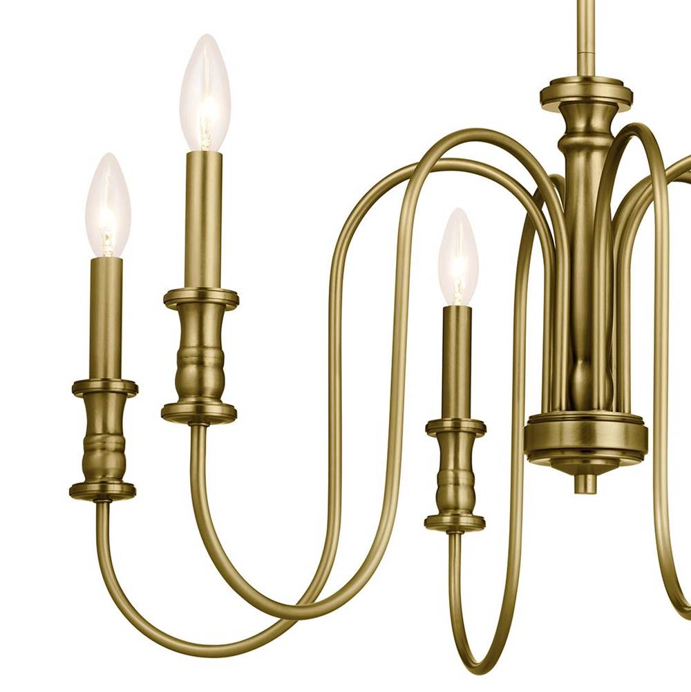 Kichler Lighting 52470NBR Natural Brass Chandelier 6lt Image 5