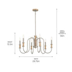 Kichler Lighting 52470NI Brushed Nickel Chandelier 6lt Image 2