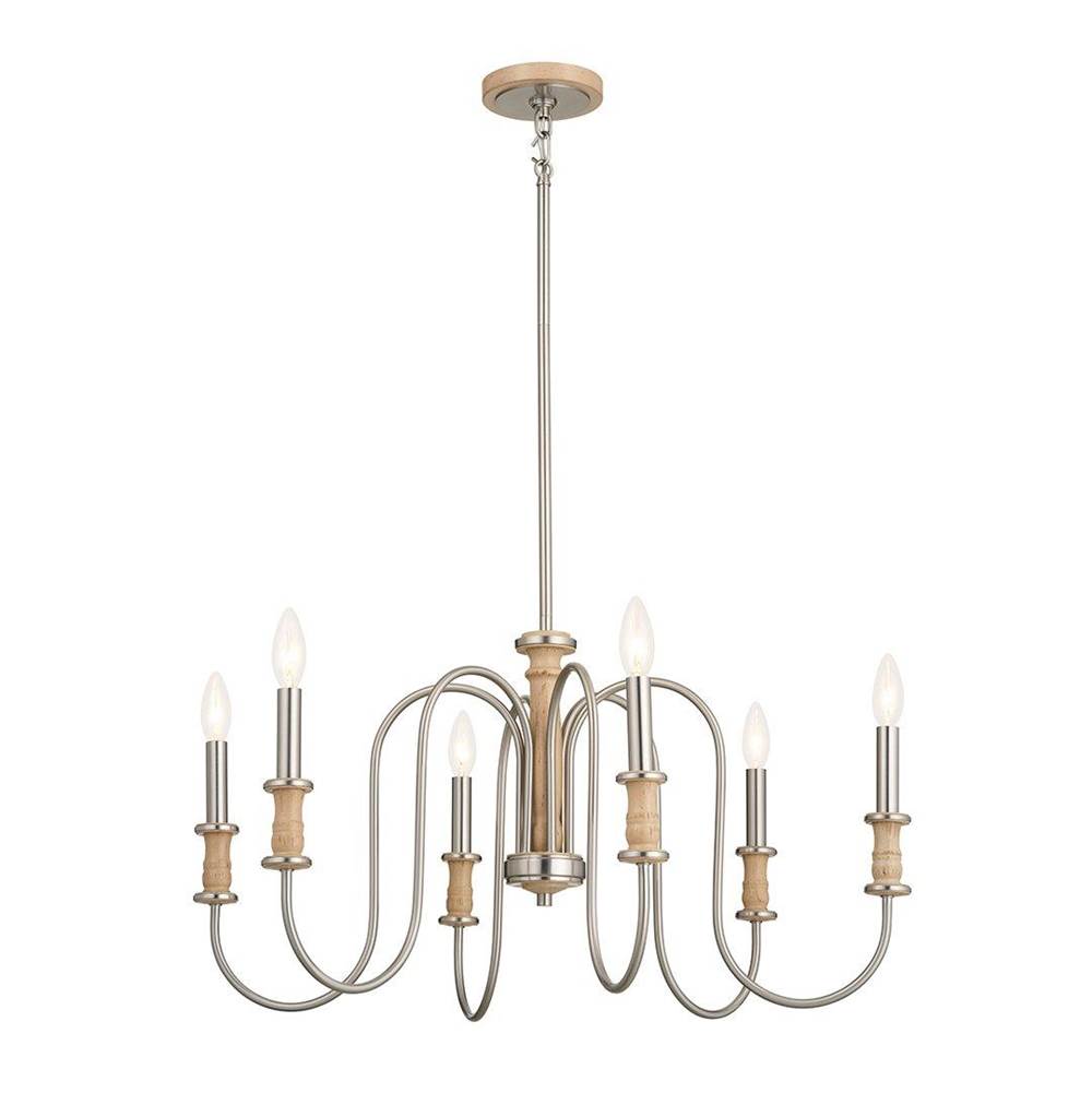 Kichler Lighting 52470NI Brushed Nickel Chandelier 6lt Image 1