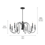 Kichler Lighting 52471BK Black Chandelier 9lt Image 3