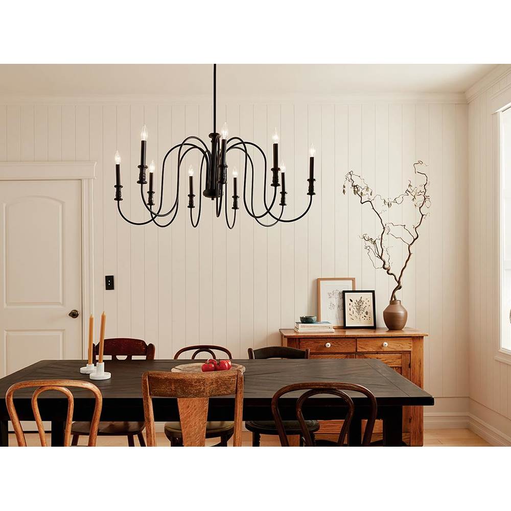 Kichler Lighting 52471BK Black Chandelier 9lt Image 2