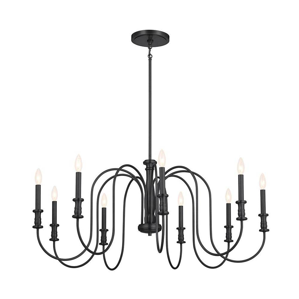 Kichler Lighting 52471BK Black Chandelier 9lt Image 1