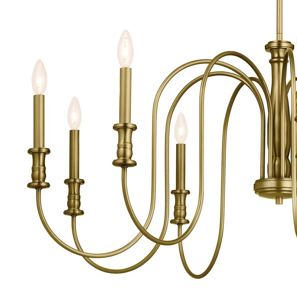Kichler Lighting 52471NBR Natural Brass Chandelier 9lt Image 5
