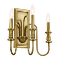 Kichler Lighting 52473NBR Natural Brass Wall Sconce 3lt Image 1