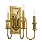 Kichler Lighting 52473NBR Natural Brass Wall Sconce 3lt Image 1