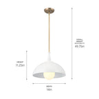 Kichler Lighting 52476WH White Pendant 1lt Image 2