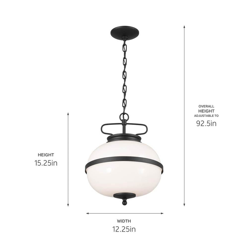 Kichler Lighting 52478BKT Textured Black Pendant 2lt Image 2