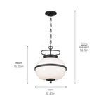 Kichler Lighting 52478BKT Textured Black Pendant 2lt Image 2