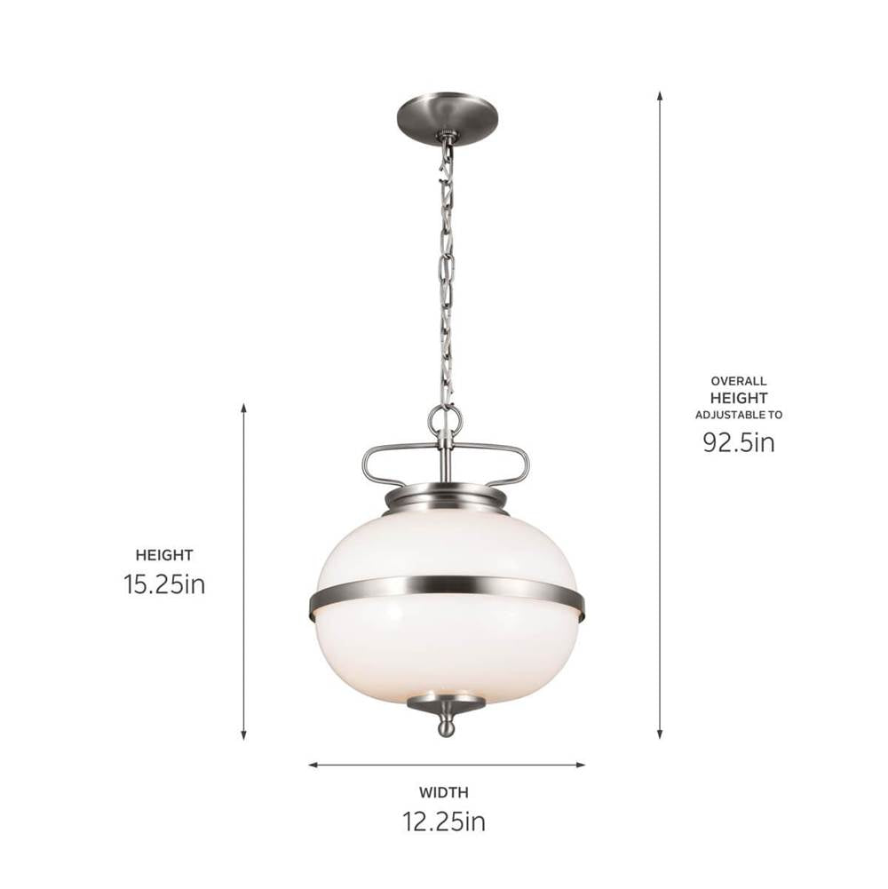 Kichler Lighting 52478CLP Classic Pewter Pendant 2lt Image 2