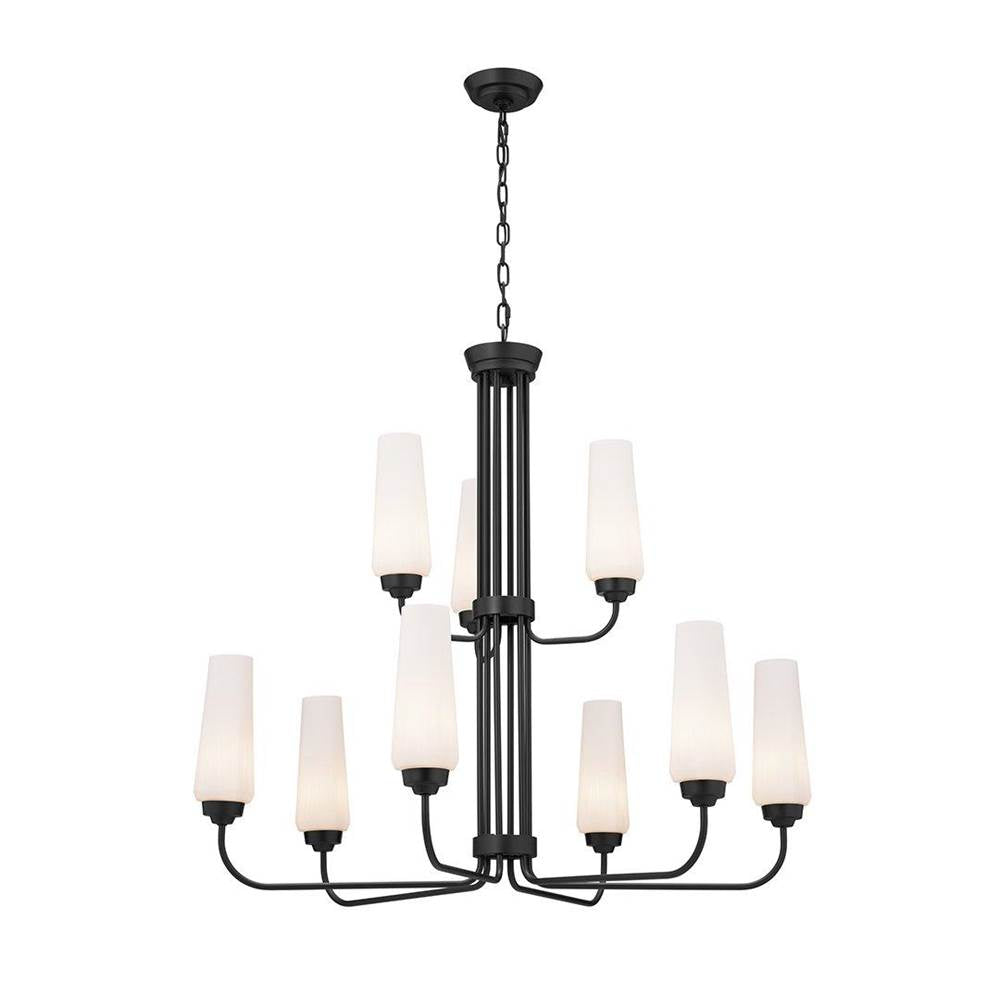 Kichler Lighting Truby 34'' 9 Light 2-tier Chandelier Black