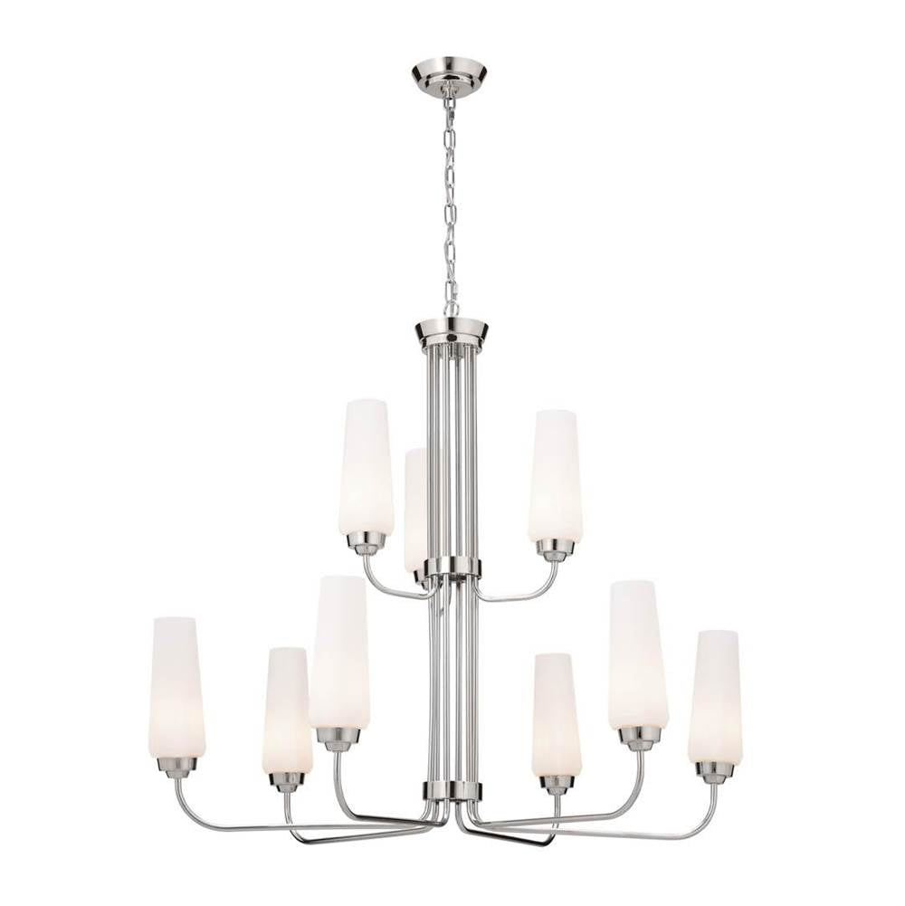Kichler Lighting Truby 34'' 9 Light 2-tier Chandelier Black