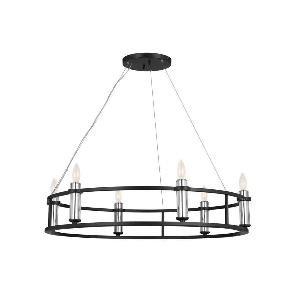 Kichler Lighting 52490BK Black Chandelier 6lt Image 1