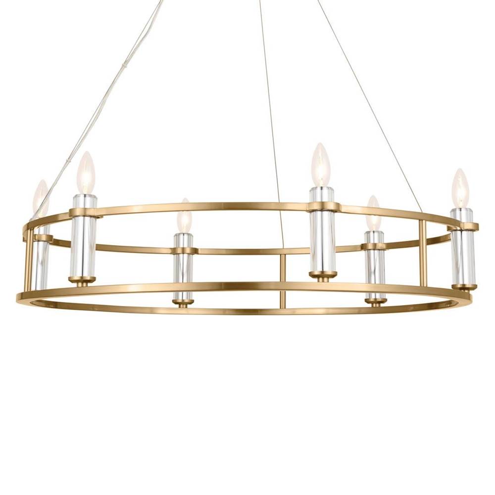 Kichler Lighting 52490BNB Brushed Natural Brass Chandelier 6lt Image 3