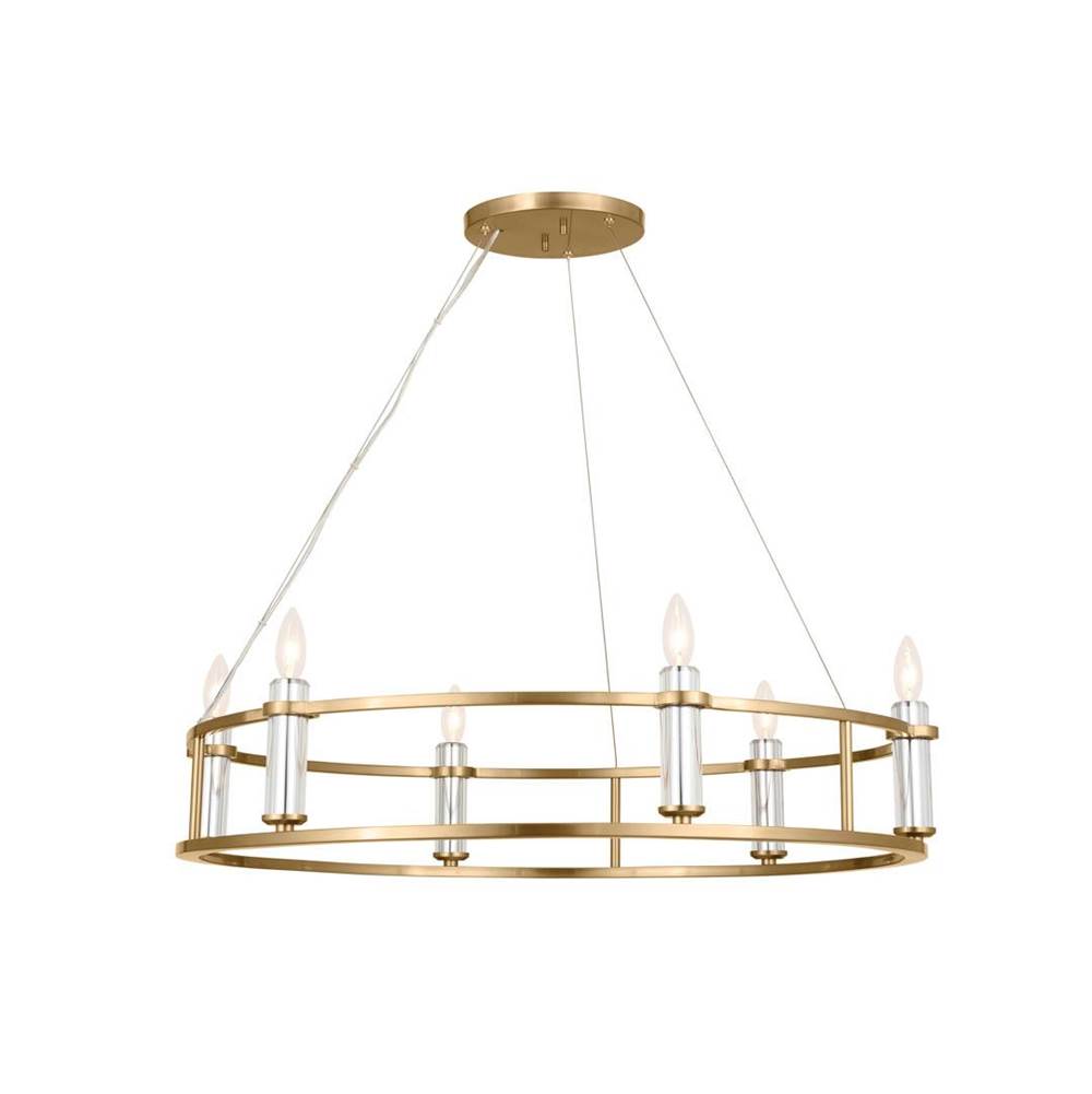 Kichler Lighting 52490BNB Brushed Natural Brass Chandelier 6lt Image 1