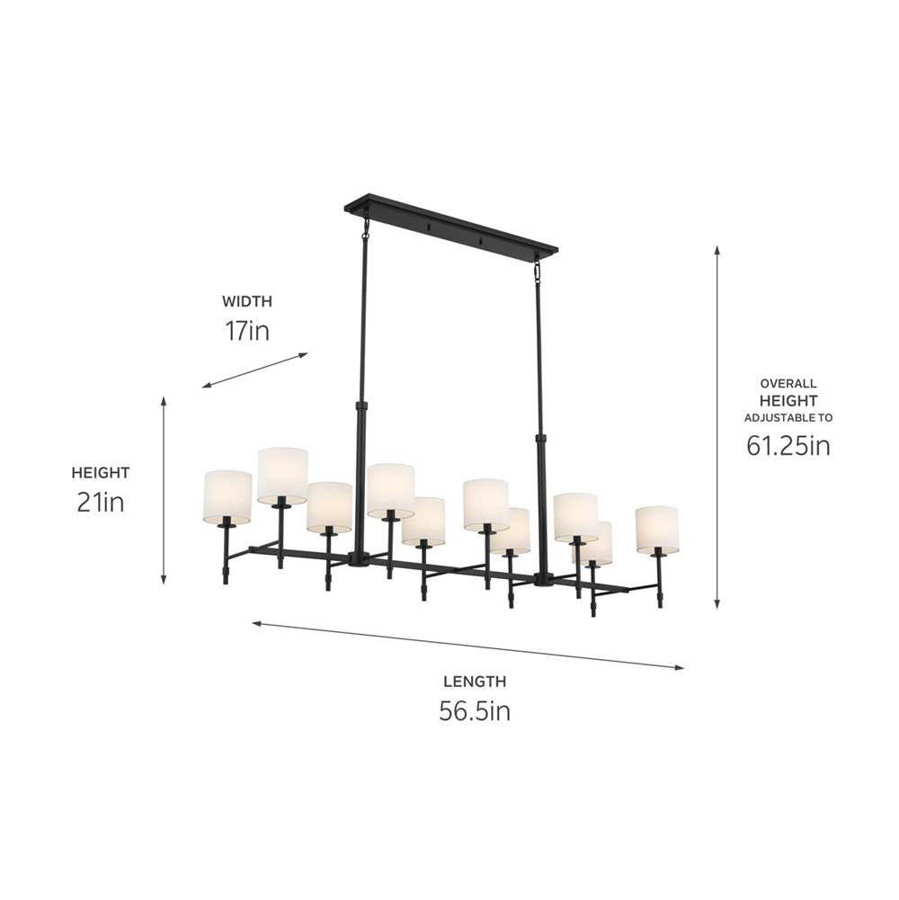 Kichler Lighting Ali Linear Chandelier 10lt