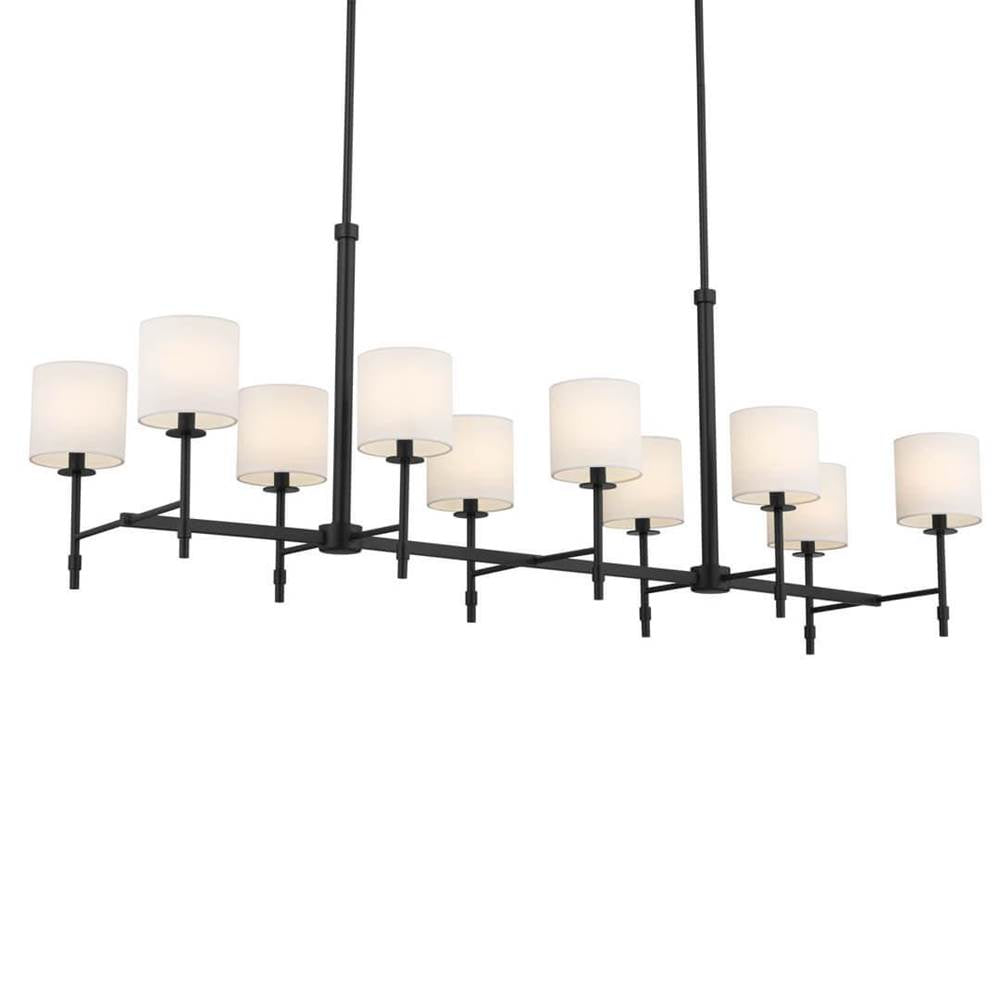 Kichler Lighting 52503BK Black Linear Chandelier 10lt Image 3
