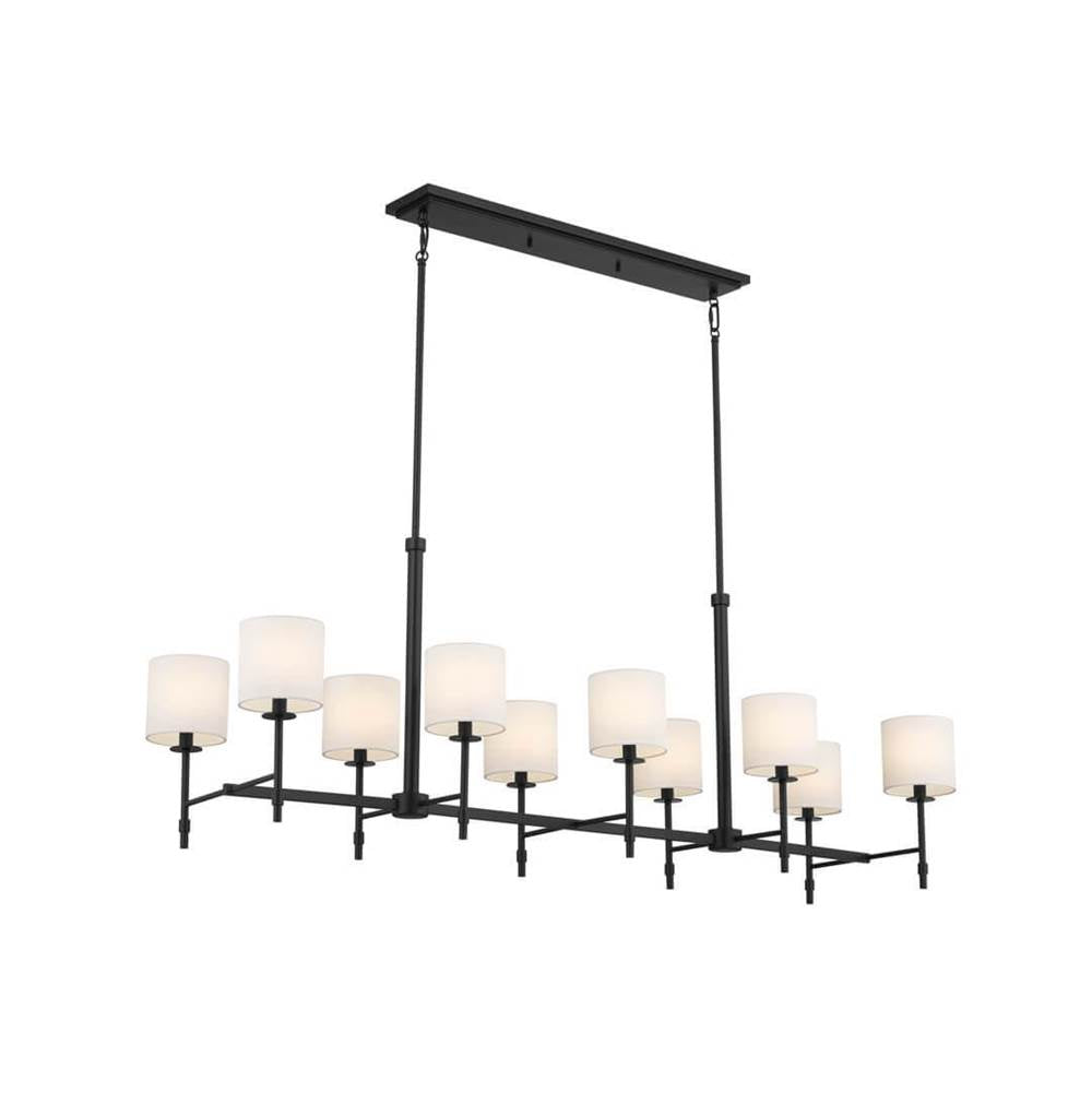 Kichler Lighting 52503BK Black Linear Chandelier 10lt Image 1