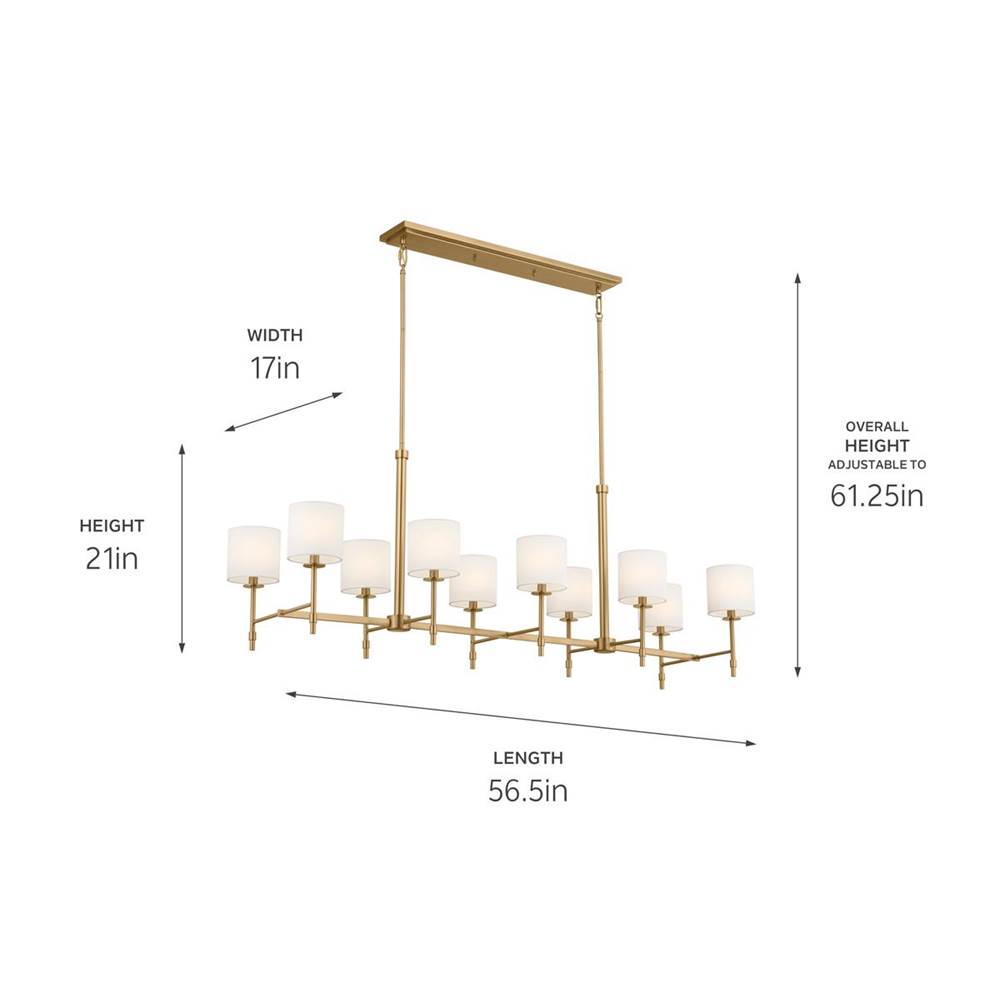 Kichler Lighting Ali Linear Chandelier 10lt