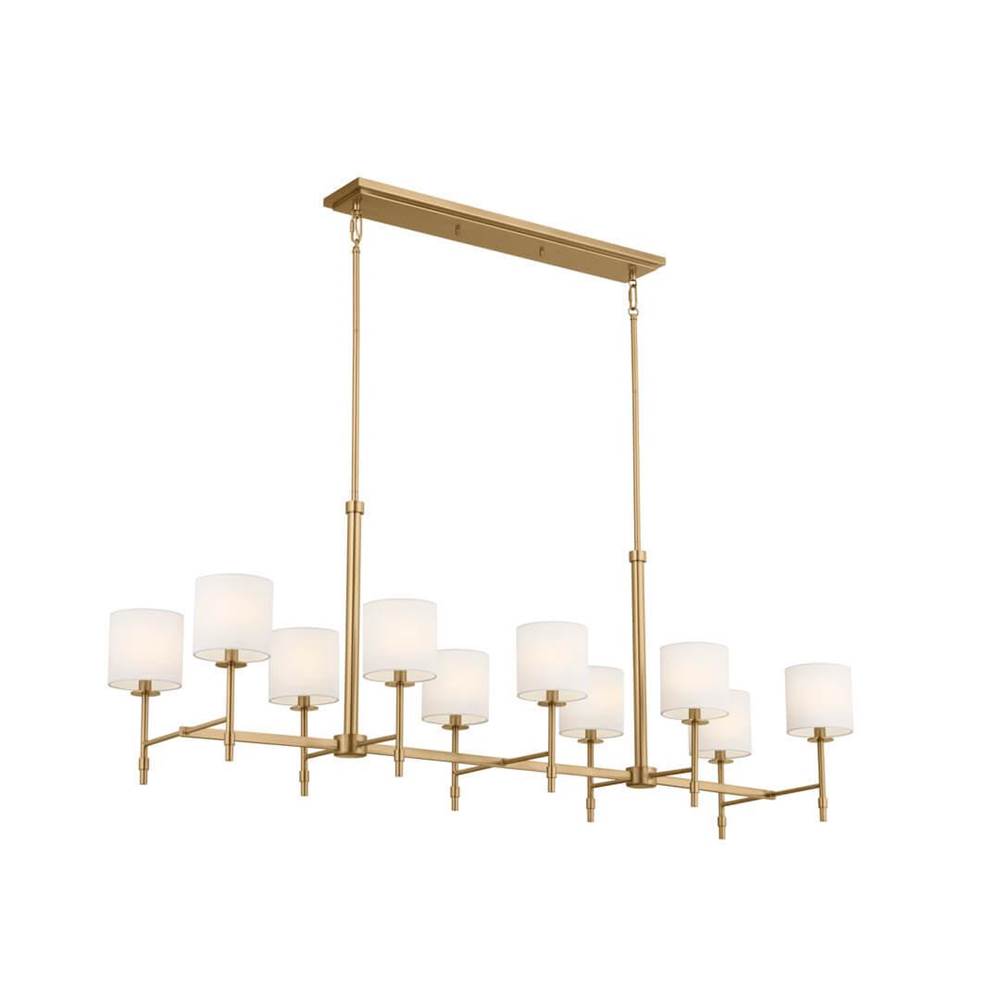 Kichler Lighting 52503BNB Brushed Natural Brass Linear Chandelier 10lt Image 1