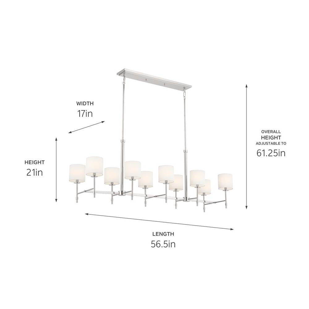 Kichler Lighting Ali Linear Chandelier 10lt