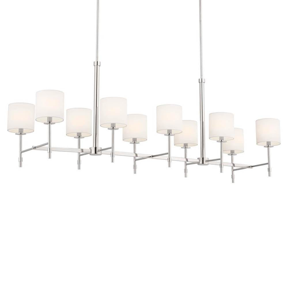Kichler Lighting 52503PN Polished Nickel Linear Chandelier 10lt Image 3