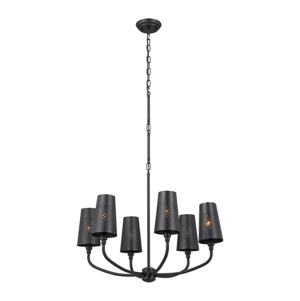 Kichler Lighting 52508BK Black Chandelier 6lt Image 1