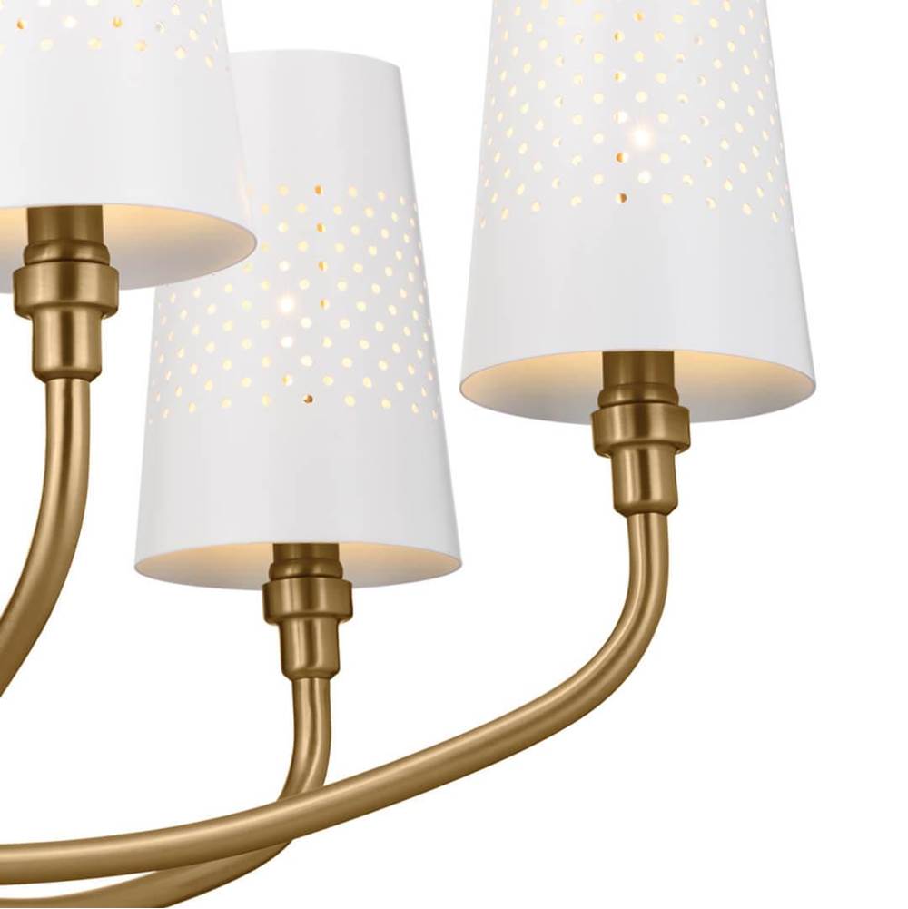 Kichler Lighting 52508BNB Brushed Natural Brass Chandelier 6lt Image 4