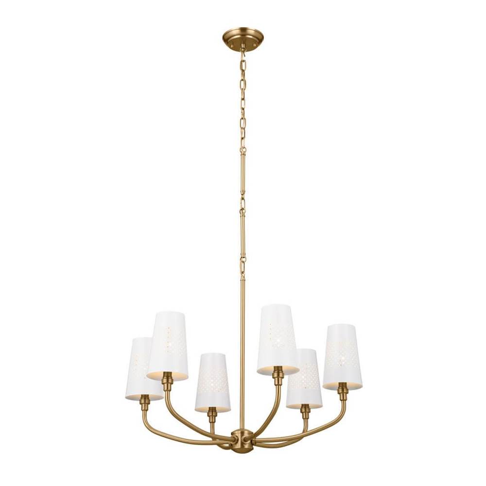 Kichler Lighting 52508BNB Brushed Natural Brass Chandelier 6lt Image 1