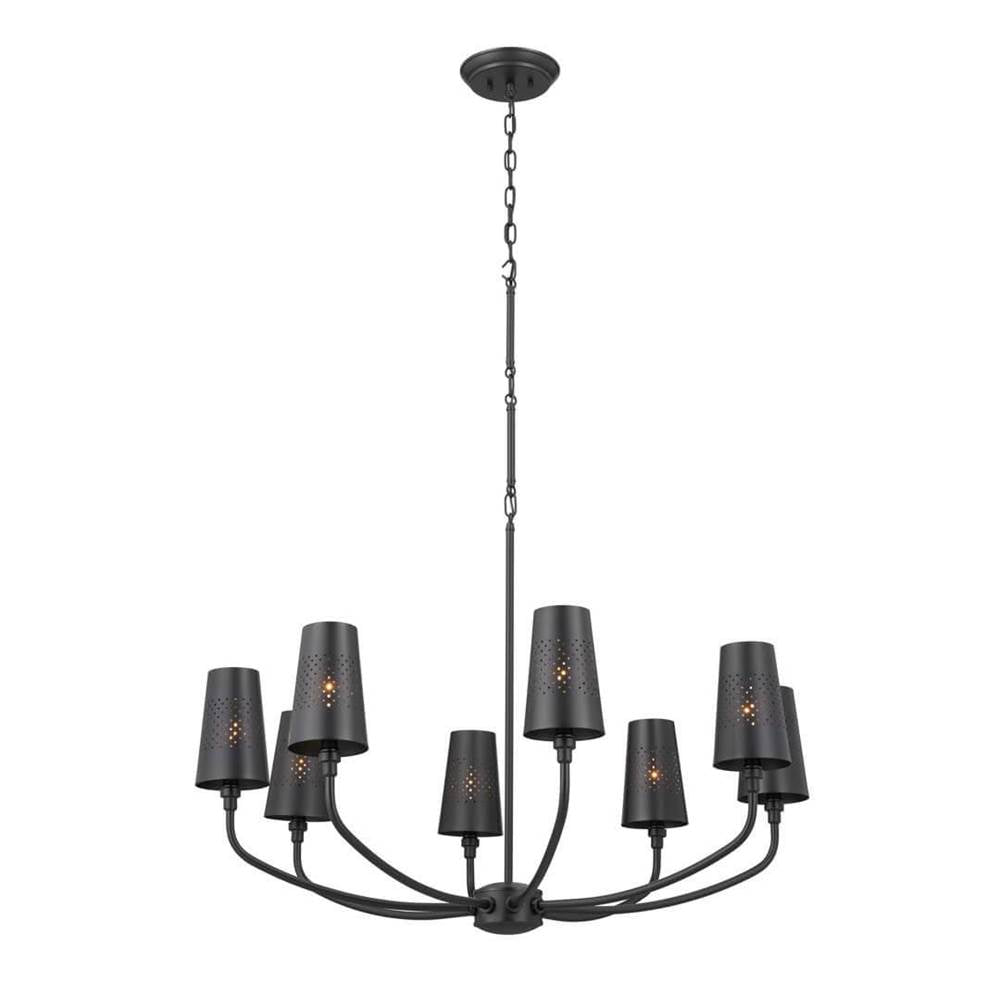 Kichler Lighting 52509BK Black Chandelier 8lt Image 1