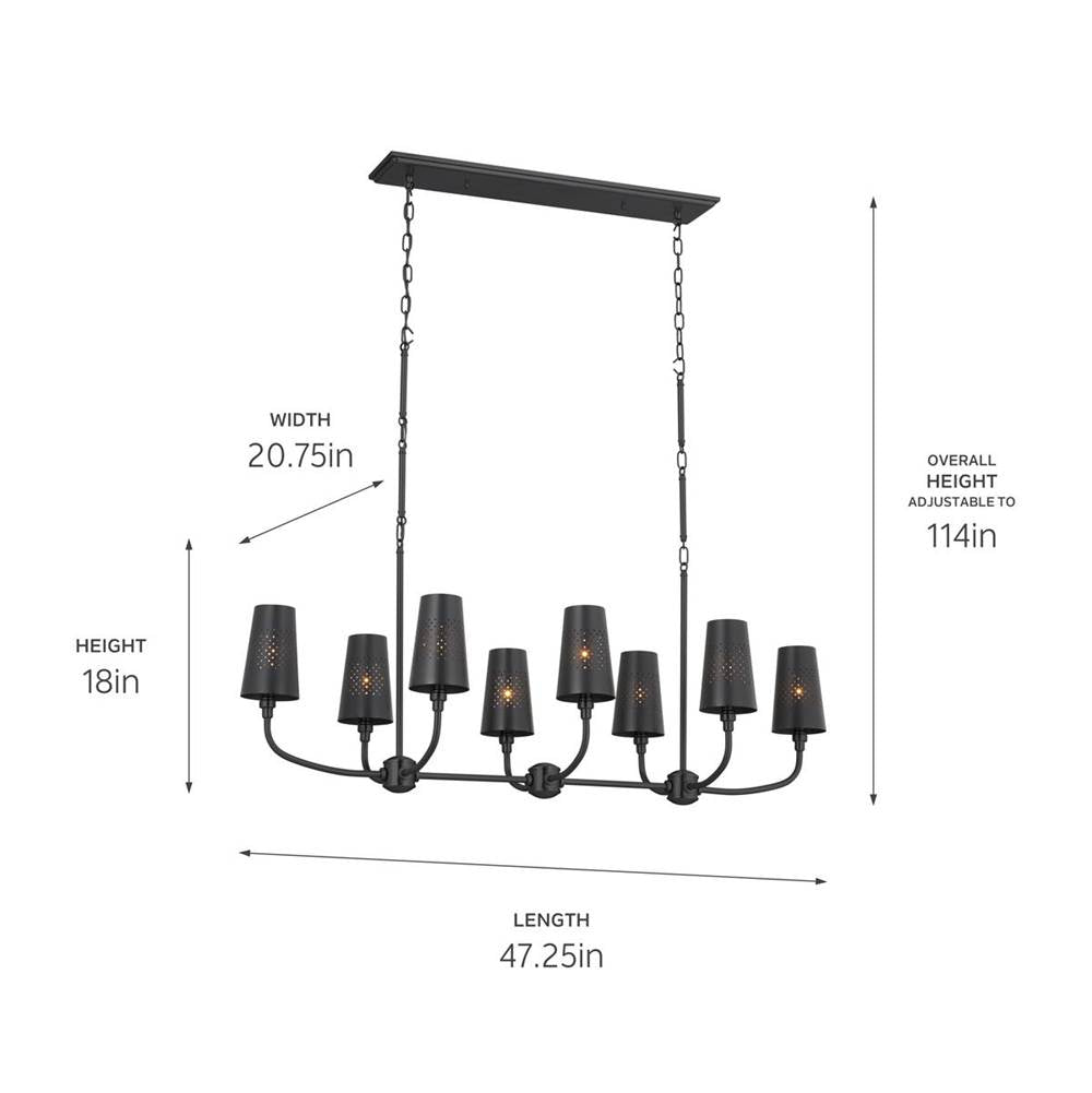 Kichler Lighting Adeena Linear Chandelier 8lt