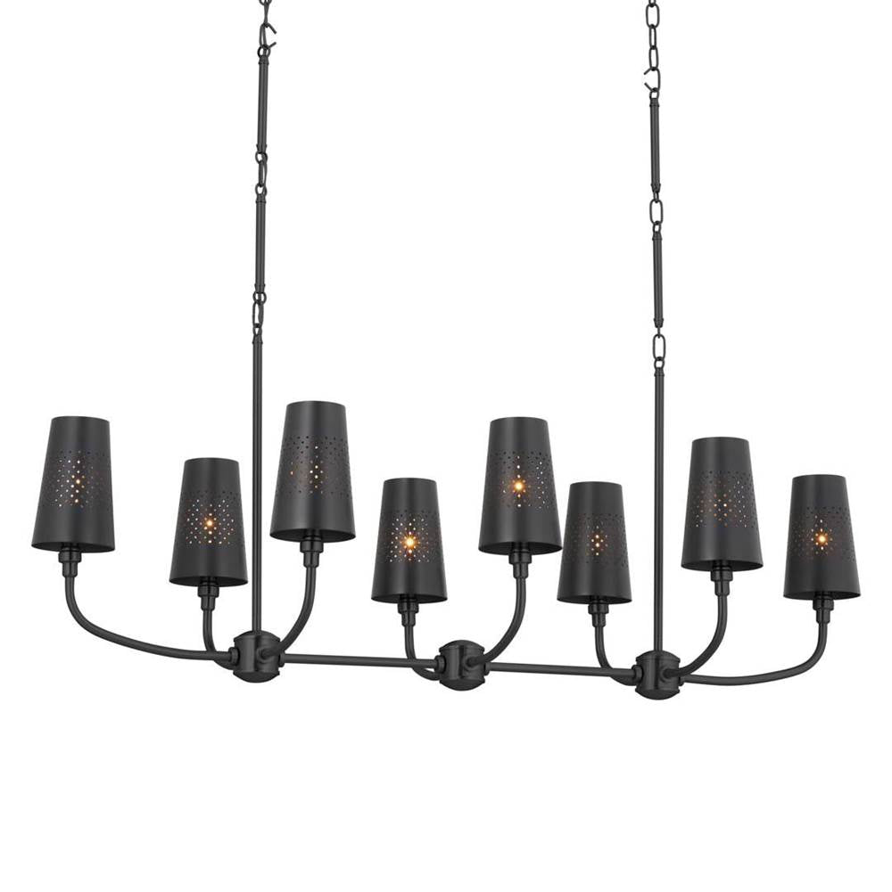 Kichler Lighting 52510BK Black Linear Chandelier 8lt Image 3