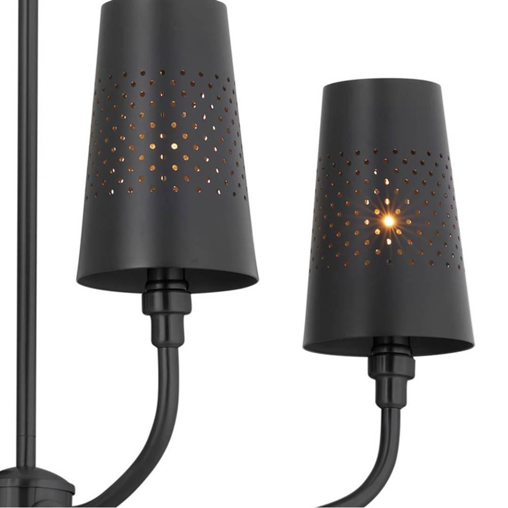 Kichler Lighting 52510BK Black Linear Chandelier 8lt Image 4