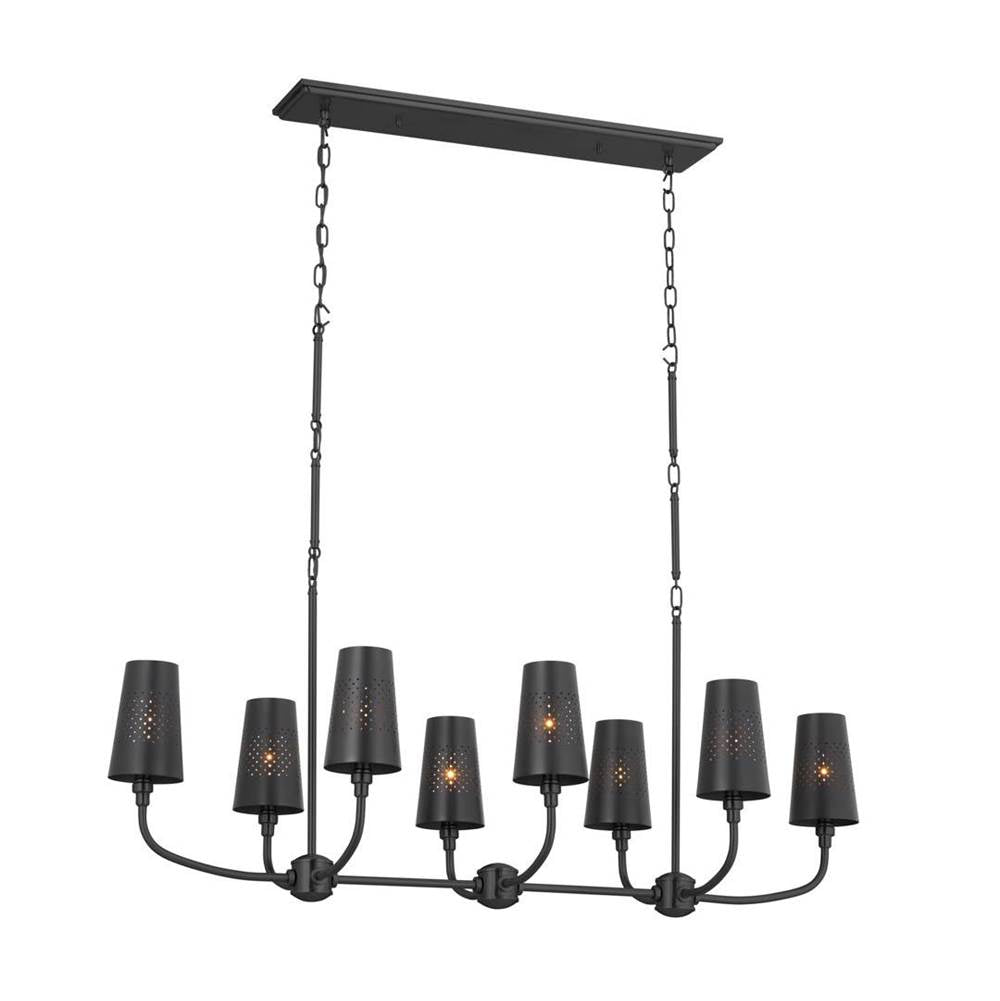 Kichler Lighting 52510BK Black Linear Chandelier 8lt Image 1