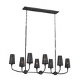 Kichler Lighting 52510BK Black Linear Chandelier 8lt Image 1