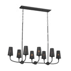 Kichler Lighting 52510BK Black Linear Chandelier 8lt Image 1