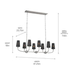 Kichler Lighting Adeena Linear Chandelier 8lt