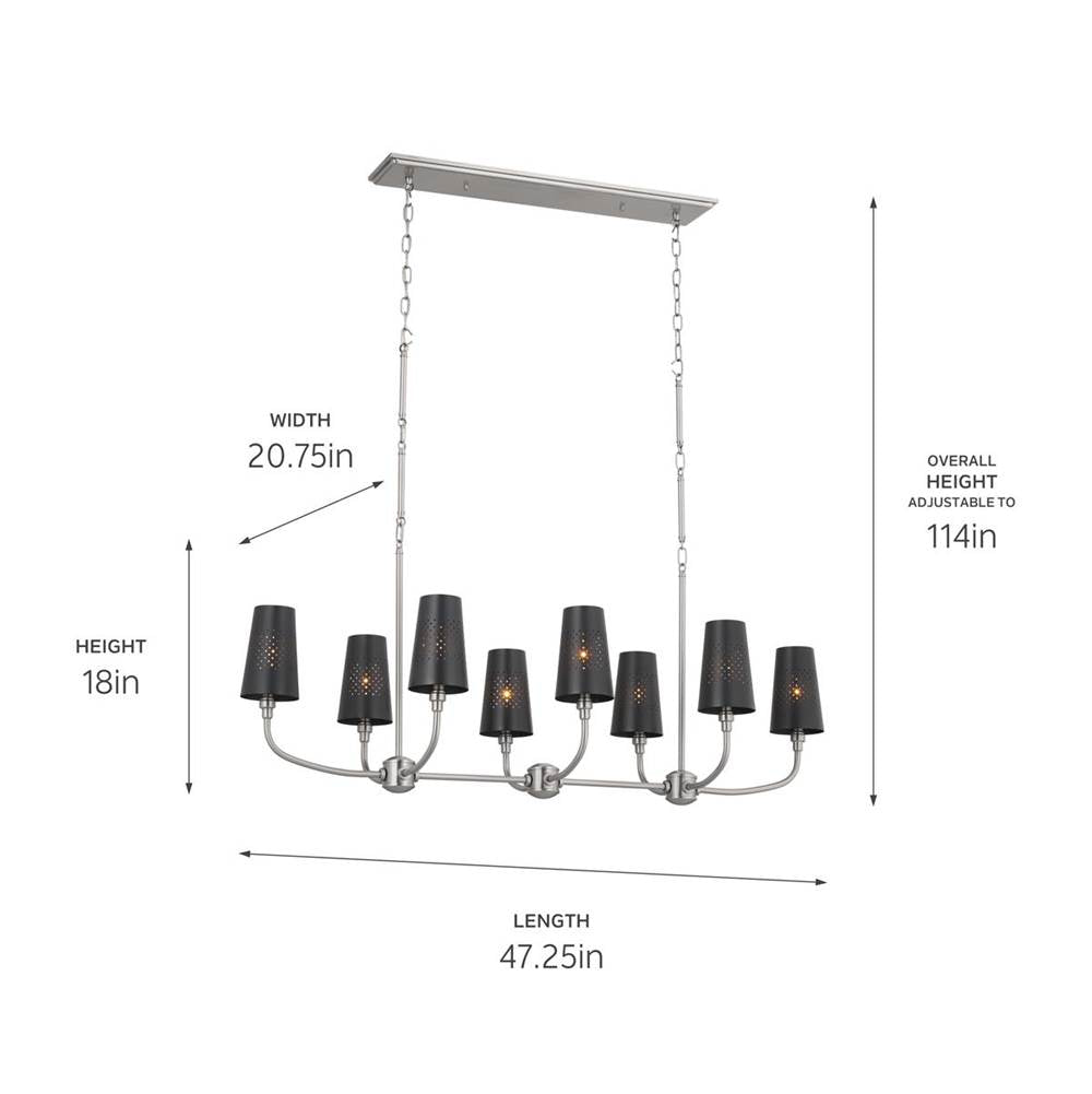 Kichler Lighting Adeena Linear Chandelier 8lt