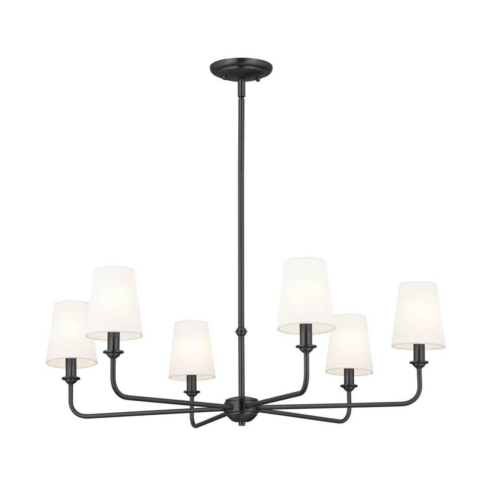 Kichler Lighting 52516BK Black Chandelier 6lt Image 1