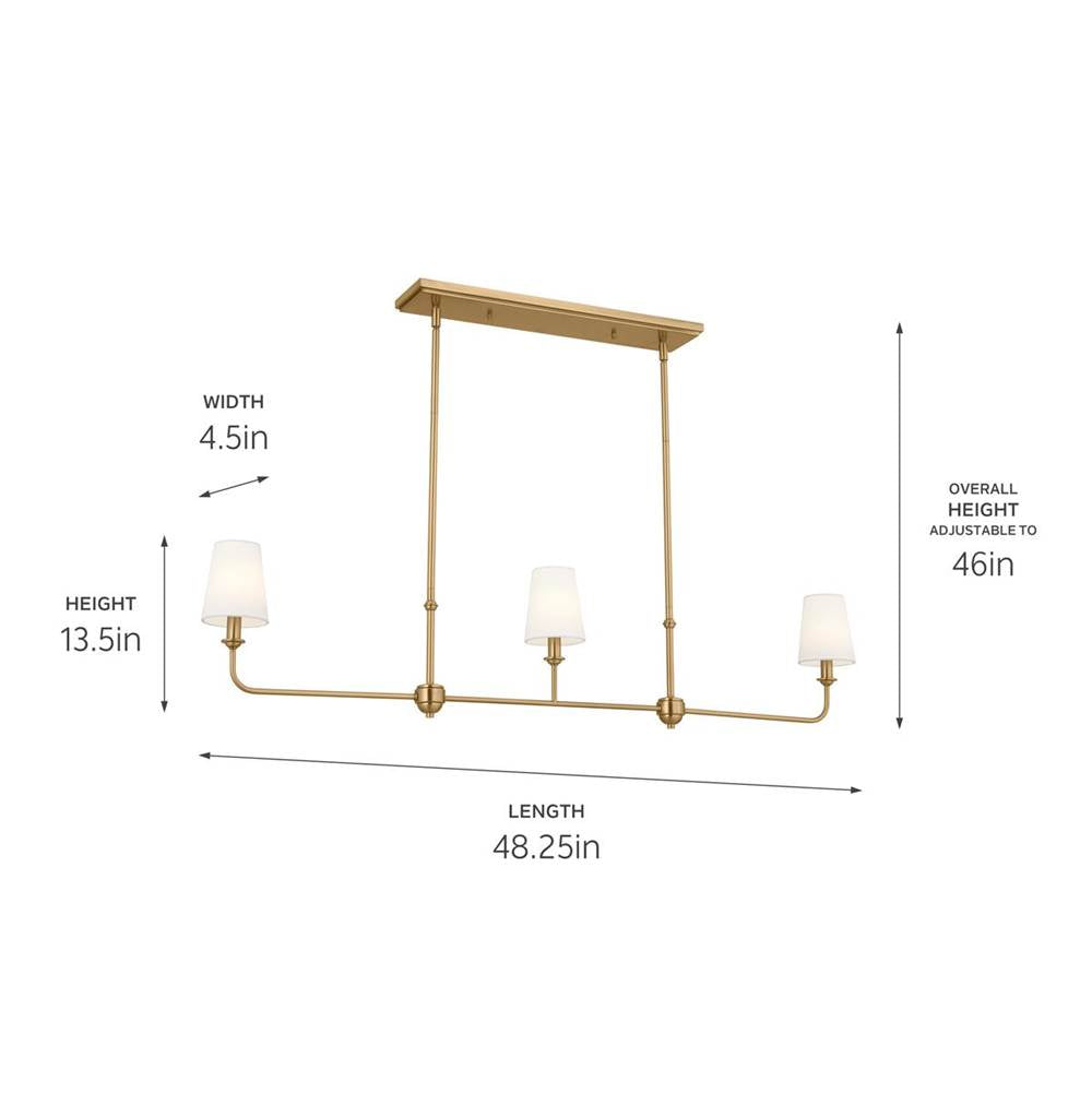 Kichler Lighting Pallas Linear Chandelier 3lt
