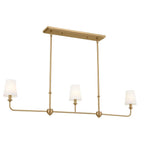 Kichler Lighting 52519BNB Brushed Natural Brass Linear Chandelier 3lt Image 1