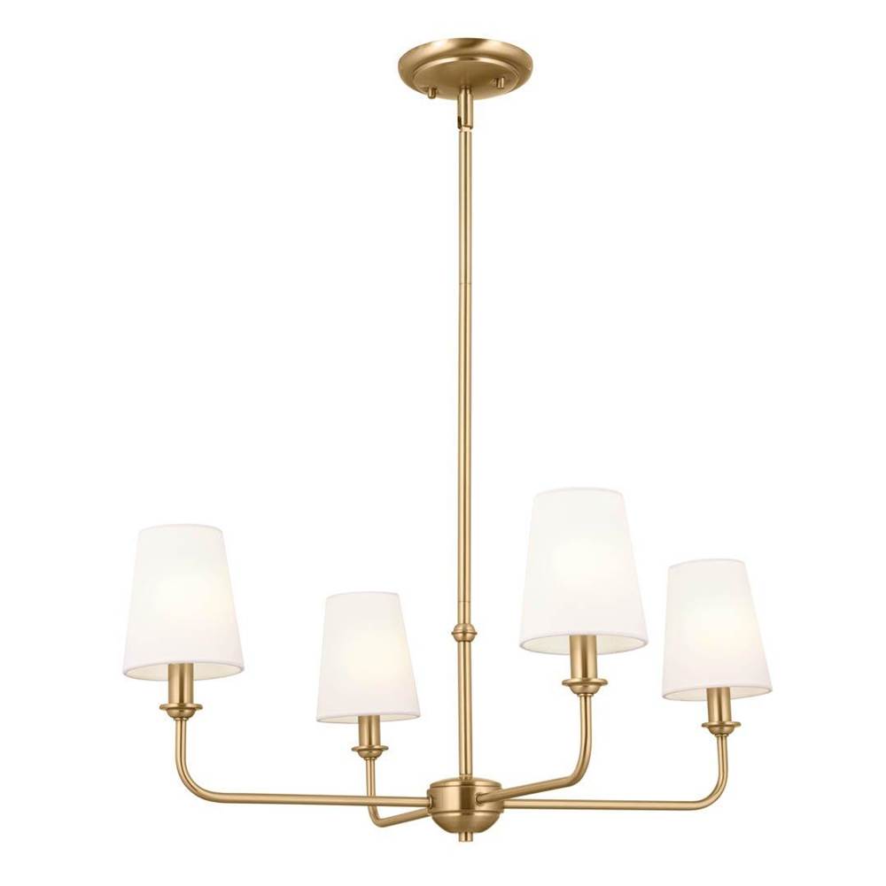 Kichler Lighting 52520BNB Brushed Natural Brass Mini Chandelier 4lt Image 1