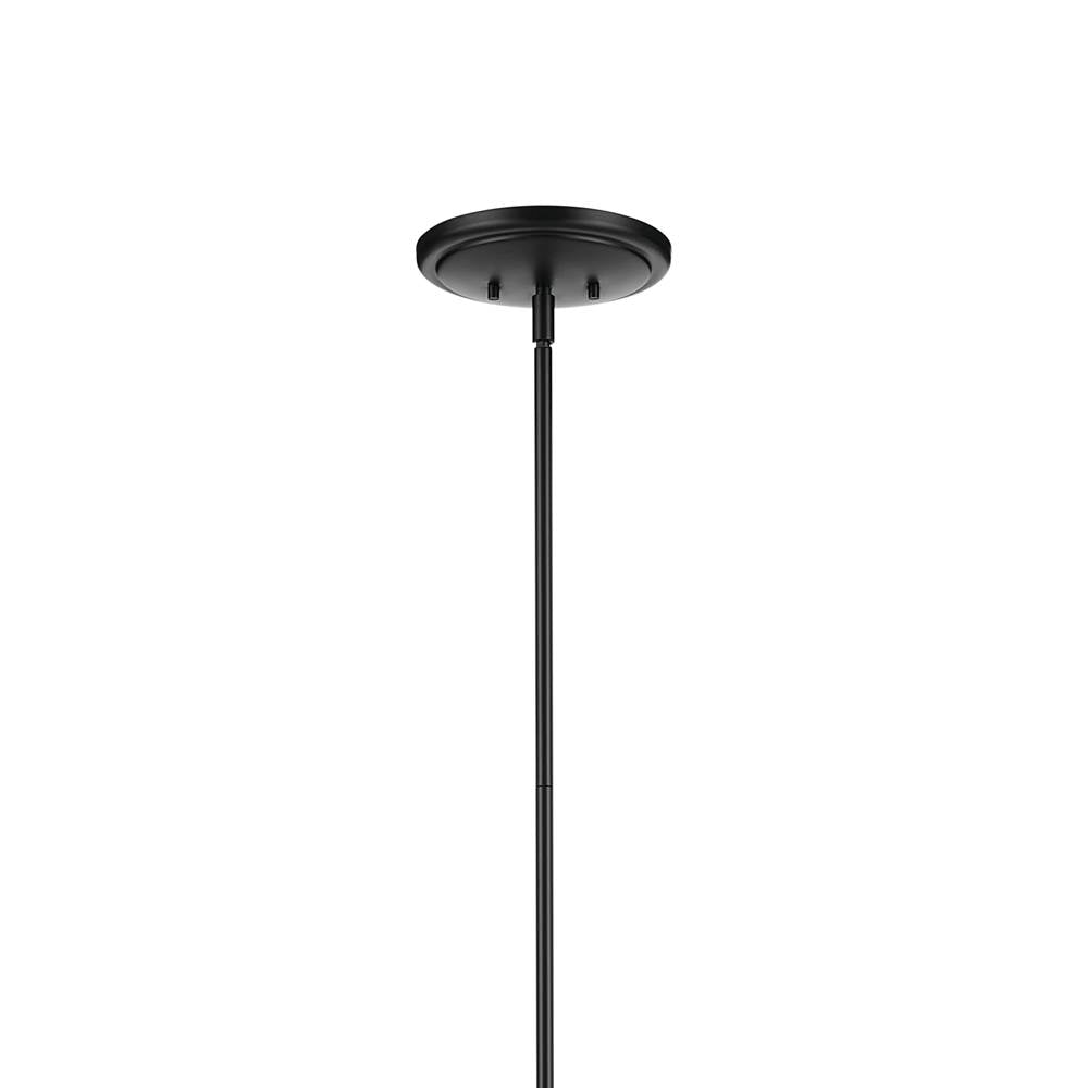 Kichler Lighting 52521BK Black Pallas 52'' Xl 8-light Round Chandelier With White Linen Shade In Black Image 6