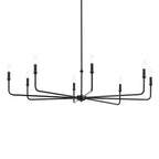 Kichler Lighting 52521BK Black Pallas 52'' Xl 8-light Round Chandelier With White Linen Shade In Black Image 4
